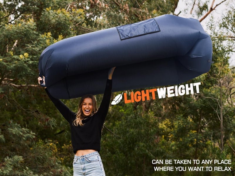 WEKAPO Inflatable Couch Air Lounger Chair - Camping & Beach Accessories, Portable Blow up Sofa for Hiking, Lawn, Indoor/Outdoor Movies & Music Festivals. Lightweight and Easy to Set Up Air Hammock - Image 3